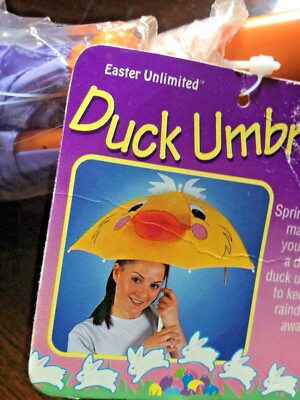 Umbrella Child Kid 3D Purple Orange novelty happy 3D Duck for Boys & Girls NWT