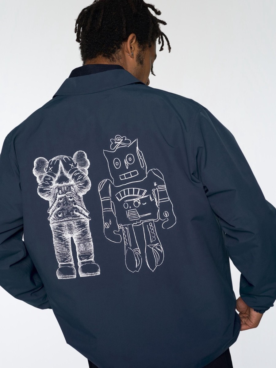 UNIQLO × KAWS + WARHOL Coach Jacket Men's XS-XL Navy Limited UNIQLO × KAWS + WARHOL Coach Jacket Men's XS-XL Navy Limited