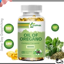MENXI Oregano Oil 65:1 Extract Softgels, Contains Carvacrol, 4000 mg, 120 Count