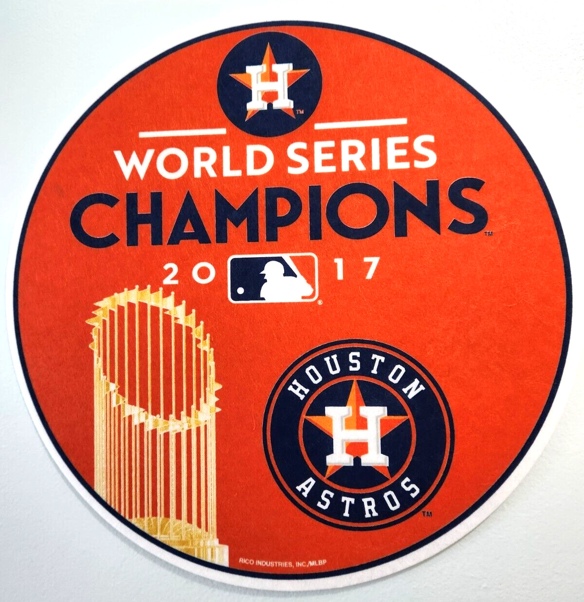 Houston Astros 2017 World Series Champions Round Pennant 14.5 x 14.5