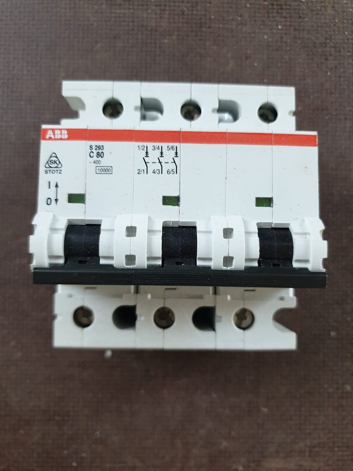 N. 1 INTERRUTTORE MAGNETOTERMICO ABB S293  3P  80A  10KA