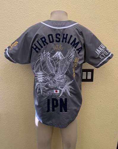 IRO OCHI Men’s Size Large Gray #7 HIROSHIMA Embroidered Baseball Jersey - 第 1/10 張圖片