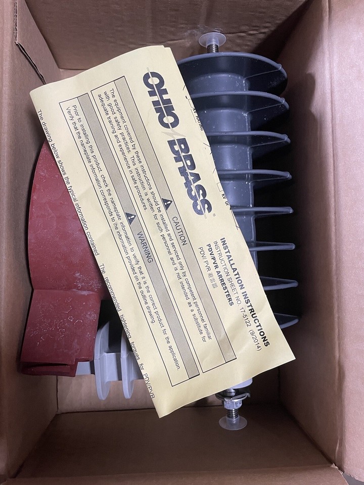 OHIO BRASS, DIST ARRESTER, RISER, HPS, PVR OPTIMA, 18kV, 15.3kV MCOV ...