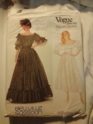 UNCUT Vintage 1980s Vogue 1049 Bellville Sassoon Sewing Pattern dress evening | eBay UK UNCUT Vintage 1980s Vogue 1049 Bellville Sassoon Sewing Pattern dress evening | eBay UK