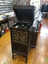 Edison W-250 Wind Up Diamond Record Phonograph Player Model 250 Works Local Pick