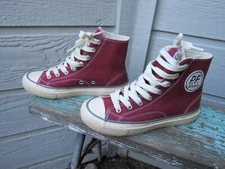 PF Flyers Burgundy Red CENTER HI High-Top Sneaker Women's US 6.5 EU 37.5 EUC