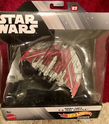 Star Wars Hot Wheels Starships Select AHSOKA T-6 JEDI SHUTTLE