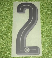BVB Rückennummer #2 Flock in Matchworn Size für euer Dortmund Trikot 2016-2018
