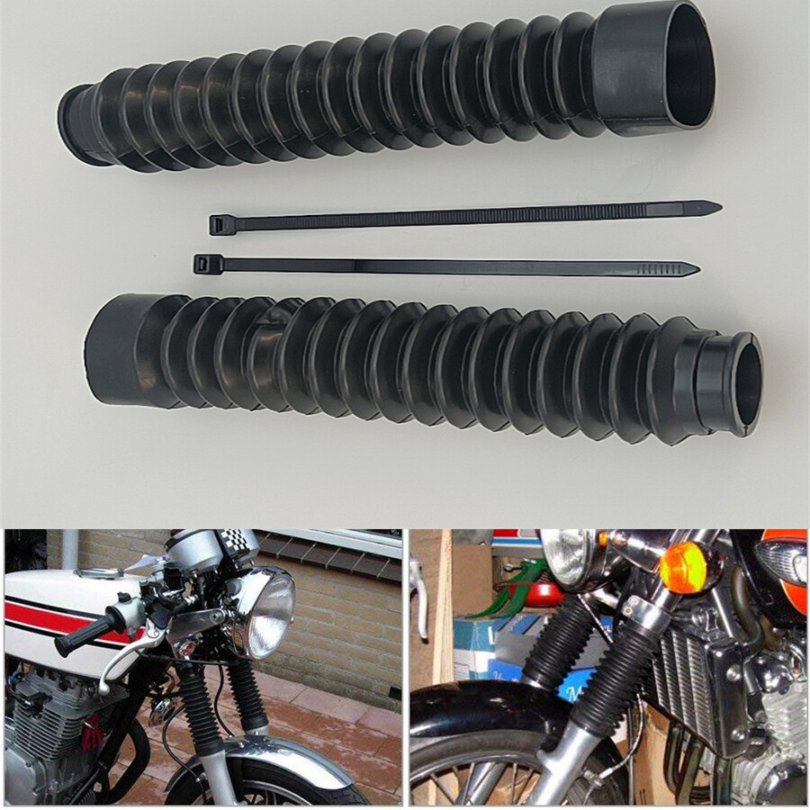 2PCS Black 15 Knots Gator Fork Boots Shock Protector Absorber Protective Sleeve eBay