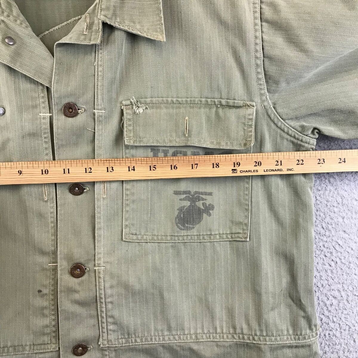 Vintage Original 40s WW2 USMC P44 HBT Medics Stenciled Vintage Original 40s WW2 USMC P44 HBT Medics Stenciled