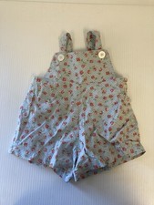 Vintage Handmade Children s Romper with Pink Flowers E4-49