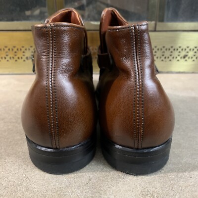 VTG Mason Shoes Suede Chukka Boots Men\'s Sz 9.5 E Lace Up Crepe Sole Made USA Rare Vtg Mason Leather Brown Buckle Strap Chukka Boots Shoes  main image 4