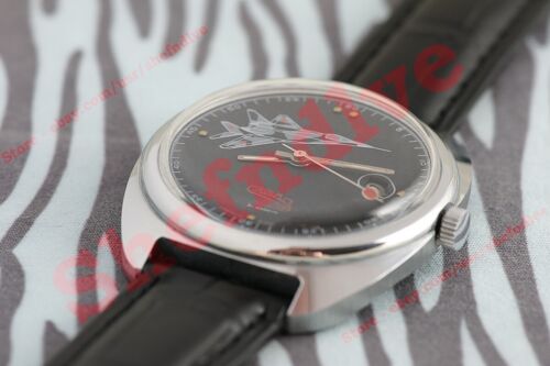 Orologio russo URSS stile militare aereo MIG 29 31 vintage Slava VECCHIO stock NOS - Foto 3 di 7