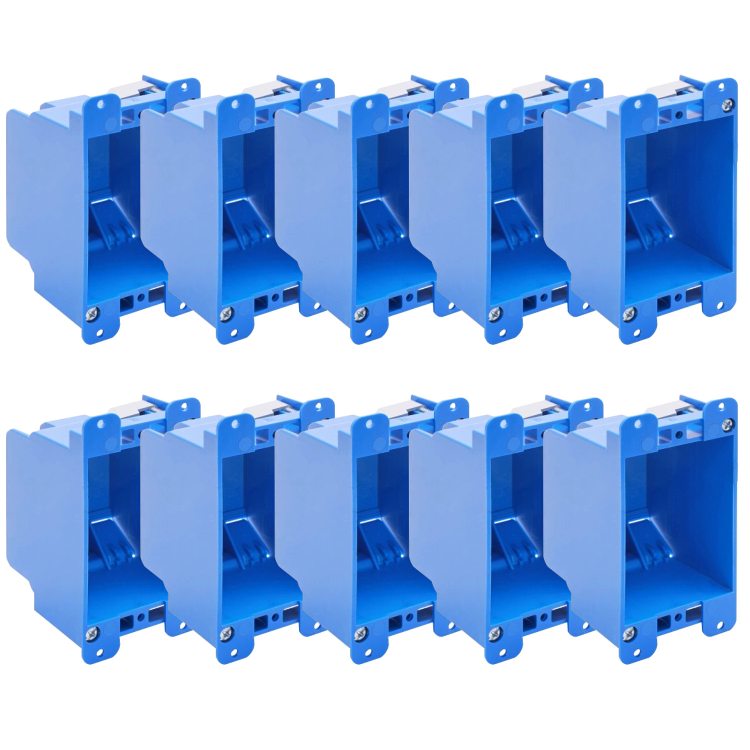 100 Pack 1-Gang Old Work Switch/Outlet Box 14 Cu In ETL Plastic 2.25x4.30x2.75"