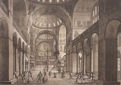 Venedig Antonio Lazzari 1798-1834 Aquatinta Sankt-Markus 1829 Italia E