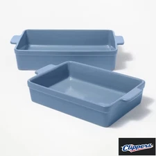  2pc Stoneware Rectangle Baking Dish Set - Figmint™