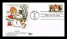 DR JIM STAMPS US COVER CHRISTMAS BUILDING SNOWMAN FDC GILL CRAFT CACHET