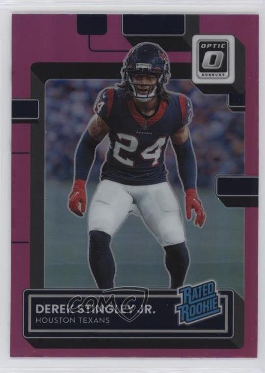 2022 Panini Donruss Optic Rated Pink Prizm Derek Stingley Jr #244 Rookie RC 1m85