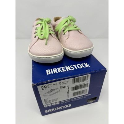 Birkenstock Arran Kids Sneakers Pink Canvas Lace Up Shoes Size US K11 EU 29
