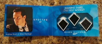 2024 UD James Bond Black Diamond Andrew Scott 3-Piece Relic Booklet DSB-9