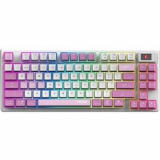 MSI FORGE GK600 TKL Tenkeyless Wireless RGB Mechanical Gaming Keyboard, Violet