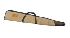 Vintage BROWNING Brown Canvas / Leather Hunting Rifle Case Soft Padded