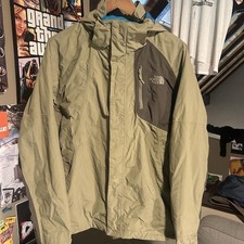 The North Face Men s L/G Green/Gray Hooded Fu...