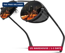 Retro round Polarized Sunglasses Circle Metal UV400 Protection