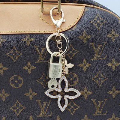 Authentic Louis Vuitton Lock & Key with Unbranded Clover Charm,Bagcharm,Keychain