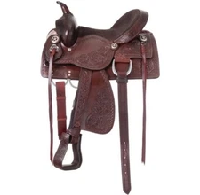 Tough 1 King Series Jacksonville Trail Saddle 18” Choc Floral KS1958-32-18