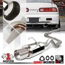 Stainless Steel Catback Exhaust System 4.5 Muffler Tip For 94-01 Integra Gsr Stainless Steel Catback Exhaust System 4.5 Muffler Tip For 94-01 Integra Gsr