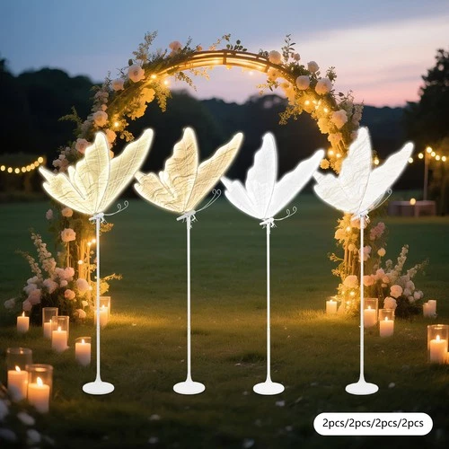 Schmetterling Stehlampe, LED Stimmungslampe, Hochzeit Deko Lampe weißes Licht - Bild 3 von 29