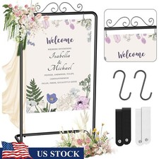 Adjustable Wedding Sign Stand 69in Metal Display Heavy Duty Stable Assembly New