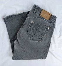 Women  s Apple Bottom Jean Capris Size 11/12 Gray Y2K Vintage Hip Hop Style