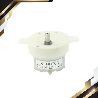 DC 6V Voltage 10RPM Rotating Speed 2Pin Terminals Plastic Top Geared Motor