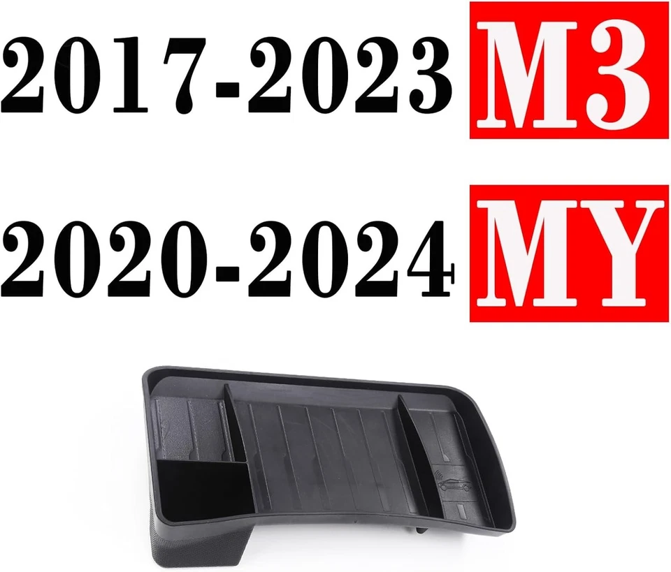 Dashboard Hidden Storage Tray for Tesla Model 3 (2017–2023) & Model Y 2020–2024 Foto 2 de 4