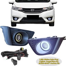 Led Drl Fog Lamp Halo Angel Eye Cob Driving Light Kit For Honda Fit 2015-2017 Led Drl Fog Lamp Halo Angel Eye Cob Driving Light Kit For Honda Fit 2015-2017