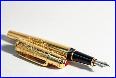 LE Cartier India Inspiration DIABOLO Patronen Füller Saphir Cabuchon M 18K Nib