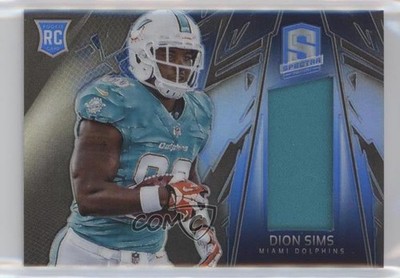 2013 Panini Spectra Materials Blue 40/49 Dion Sims #133 Rookie RC 0s3