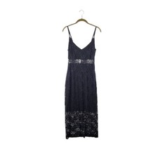Express NWT Black Lace V-Neck Sleeveless Maxi Peekaboo Dress Womens Size XS