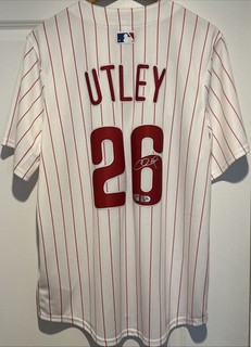 Chase Utley Autographed Nike Jersey MLB and Fanatics Cert Philadelphia Phillies
