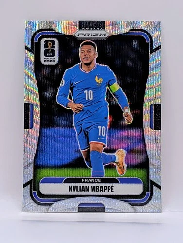 2026 Panini Prizm FIFA World Cup Kylian Mbappe Silver Wave Prizm - France