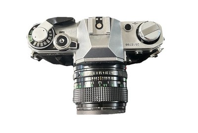 Canon AE-1 Silver 35mm SLR Film Camera w/ FD 50mm f/1.4 Lens working!