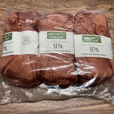 NEW Caron Spa Yarn 2 Clay Pot 3 Skeins A Silky Soft Bamboo Blend