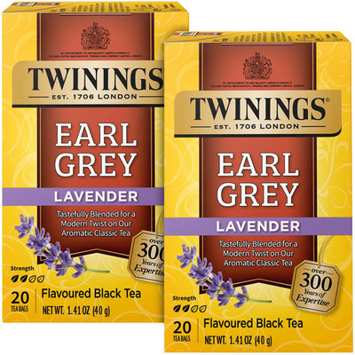 Earl Grey Lavender Tea 2-Pack   Caffeinated Black Tea Blend, Individually Wrappe