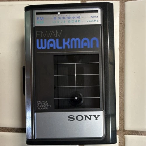 Sony Walkman WM-F41 Black FM/AM Stereo Cassette Player Headphone Jack