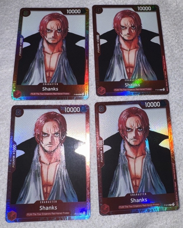 2022 One Piece Shanks P-016 Promo Premium Card Collection Film Red Edition x4