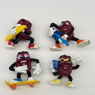 Applause California Raisins 2.5-3'' Skateboard Guitar Surfboard Camera Lot of 4