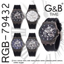 G&B Mens Sport Analogue Watch Rubber Strap Qu...