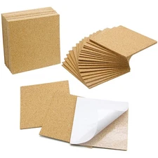 36 Pcs 4x4 Inch Self Adhesive Cork Sheets Mini Wall Cork Board for DIY Crafts